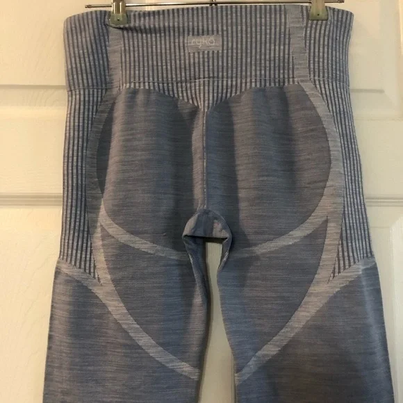 Ryka Compression Leggings Womens Lt. blue Nylon Blend Performance Contouring XL - Picture 7 of 12